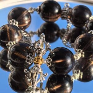 [B08]guardian-Smoky Quartz Vajra Amulet Bracelet - Image 2