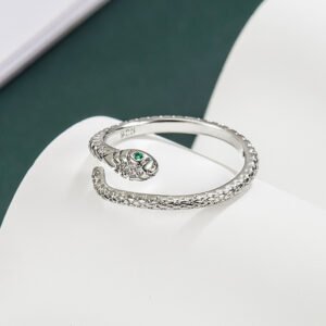 [B15]S925  Snake sterling silver ring (adjustable opening) - Image 3