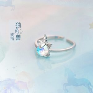 [B33]S925  Dream Unicorn Ring (Adjustable Opening) - Image 2